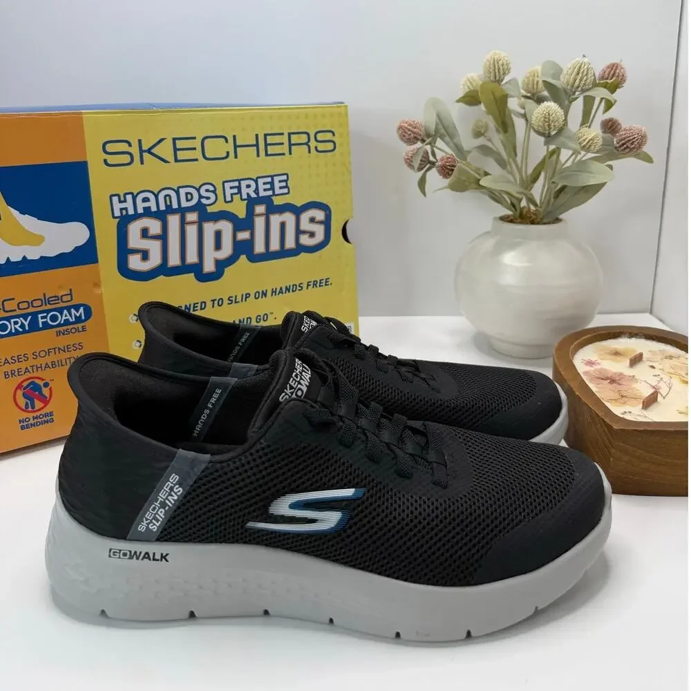 Skechers Performance Go Walk Flex Hands Up Slip-In Sneaker Black 216324 Men 9.5